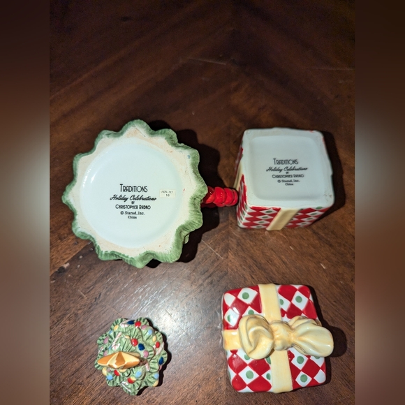 Christopher Radko Traditions Holidays Christmas Sugar Box and Creamer Tree - Picture 8 of 12